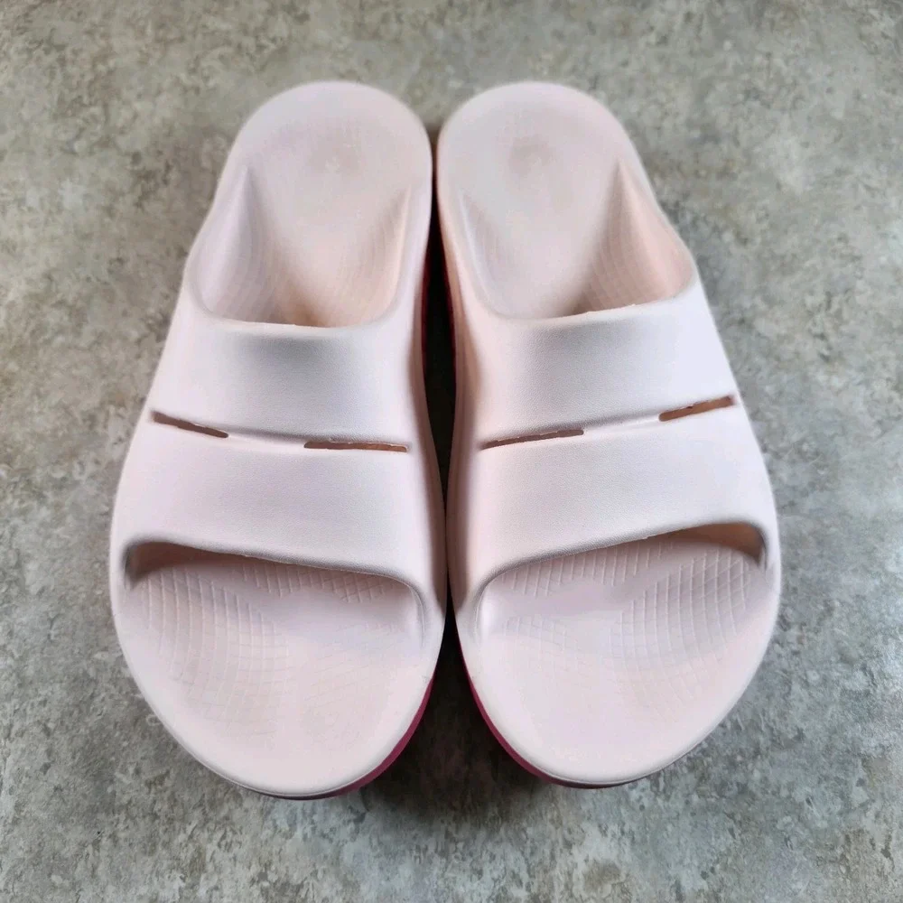 OOFOS OOahh Fused Slide Sandals Dragon Fruit Margarita Womens 13 / Mens 11 NEW